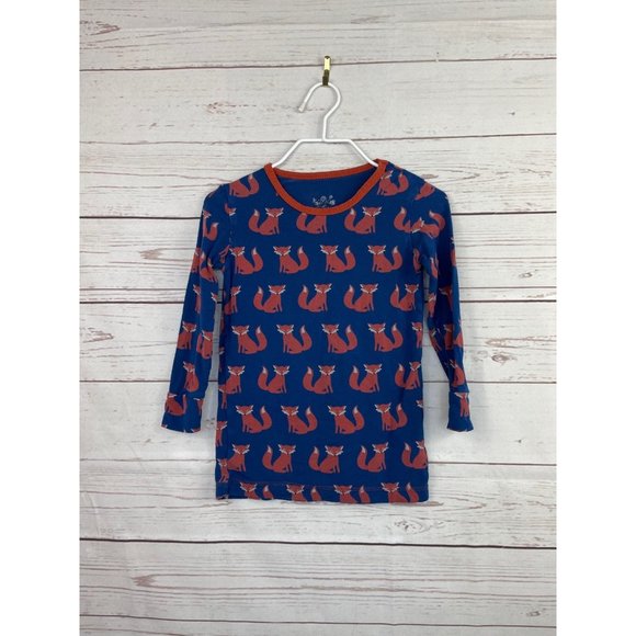 KicKee Pants Fox Pajama Top 4T - Picture 1 of 4